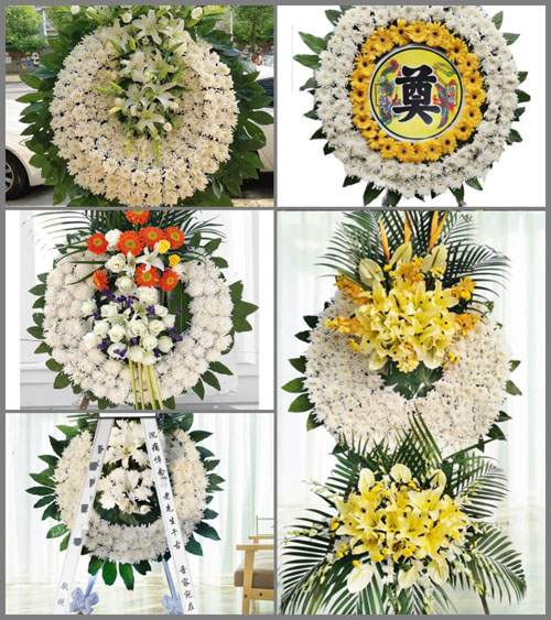 河南南阳新野县沙堰镇南村村花圈速递